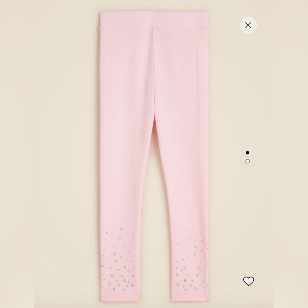J. Crew Girls' Pink Embellished Leggings